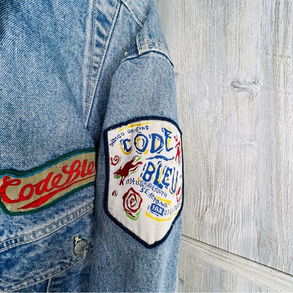 Code Bleu Vintage Denim Patch Jacket - image 5